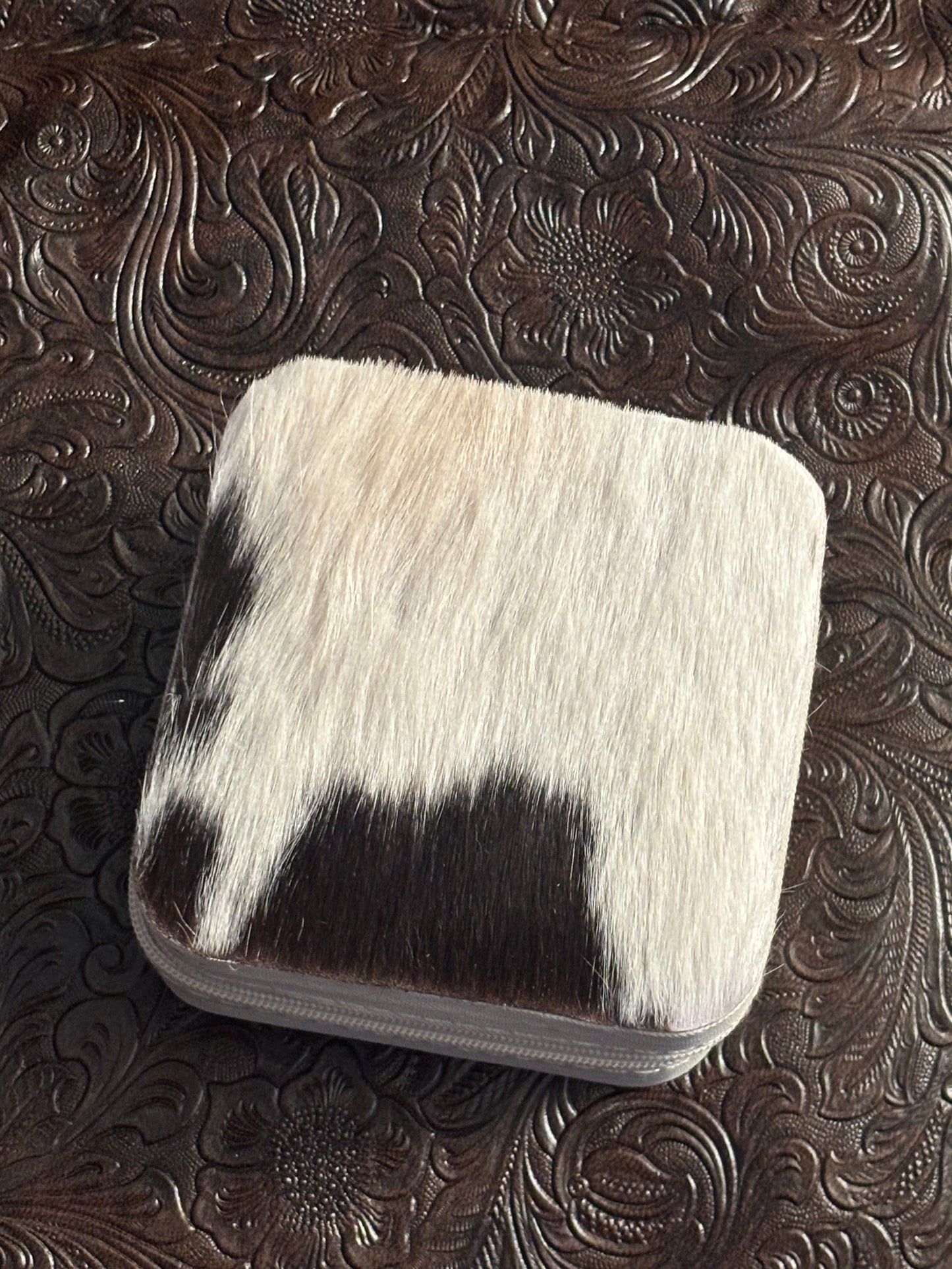 Cow hide jewelry box!