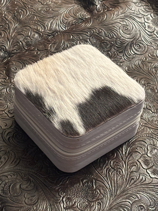 Cow hide jewelry box!